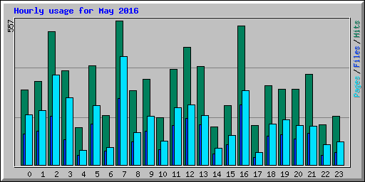 Hourly usage for May 2016