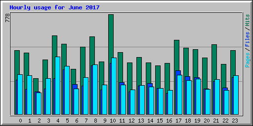 Hourly usage for June 2017