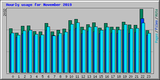 Hourly usage for November 2019