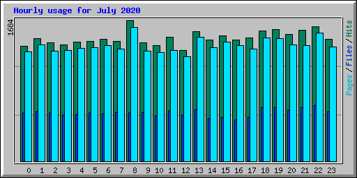 Hourly usage for July 2020