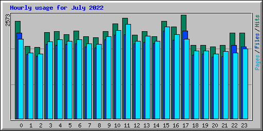 Hourly usage for July 2022