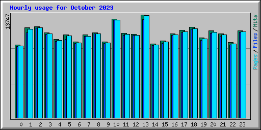 Hourly usage for October 2023