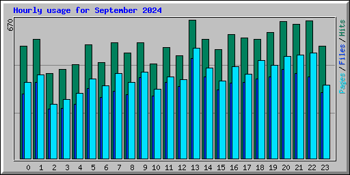 Hourly usage for September 2024