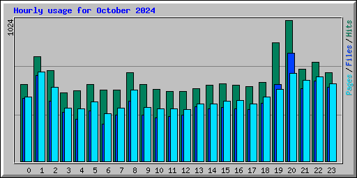Hourly usage for October 2024