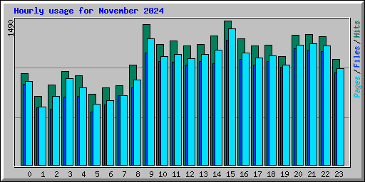 Hourly usage for November 2024