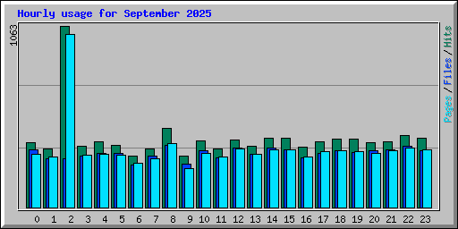 Hourly usage for September 2025