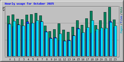 Hourly usage for October 2025