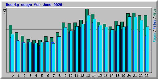 Hourly usage for June 2026