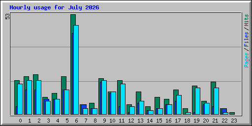 Hourly usage for July 2026